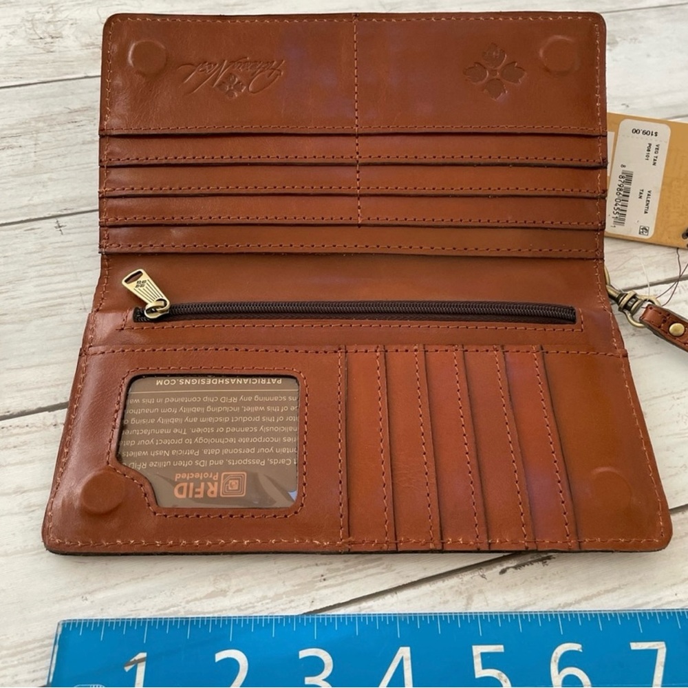 Patricia Nash Valentia Tan Leather RFID
Wallet Wristlet